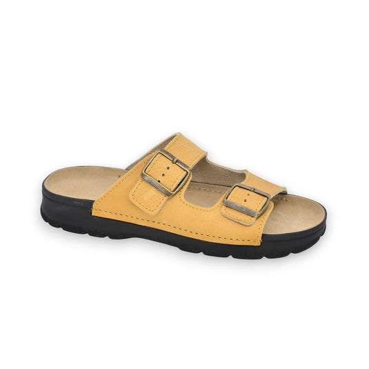 Meeliku Leather Sandals – New Yellow