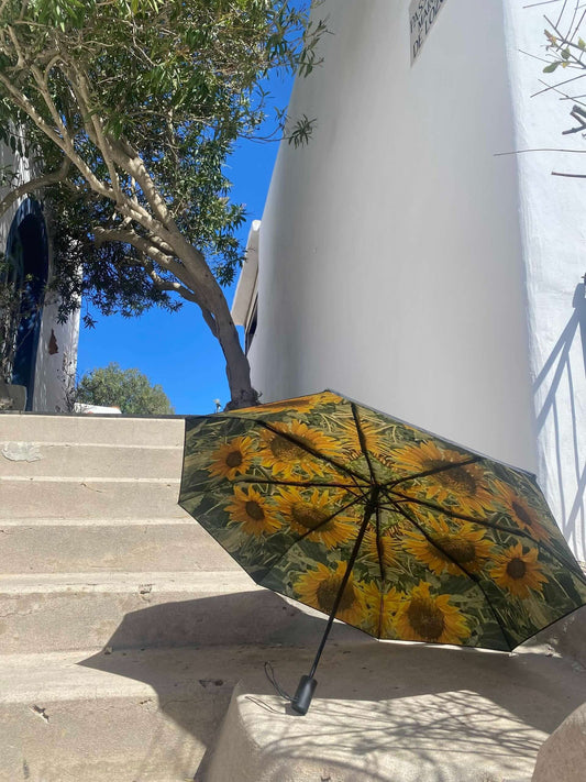 Sunflower Umbrella – Windproof & UPF50+ Protection