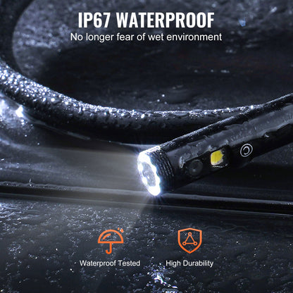 Endoscope Camera with Lights Triple Lens Borescope 1499.6 cm Cable