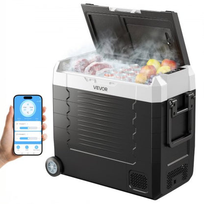 Car Refrigerator, DC 12/24V AC100-240V Compressor Electric Cooler,
