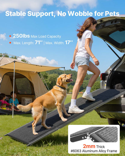 Dog Ramp for Cars, 180 x 43.2 cm, Folding Pet Ramps for Medium & Large