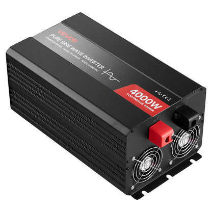 4000W Power Inverter, 12V DC to 230V AC Pure Sine Wave Inverter, Solar